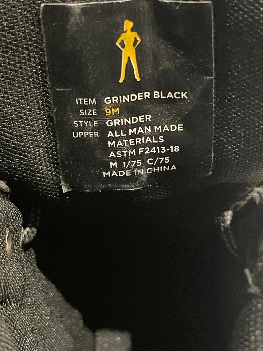 Men's Black Rugged Lace-Up Work Boots